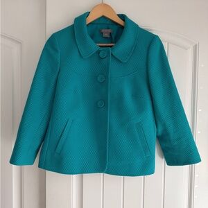 Ann Taylor Turquoise Pea Coat